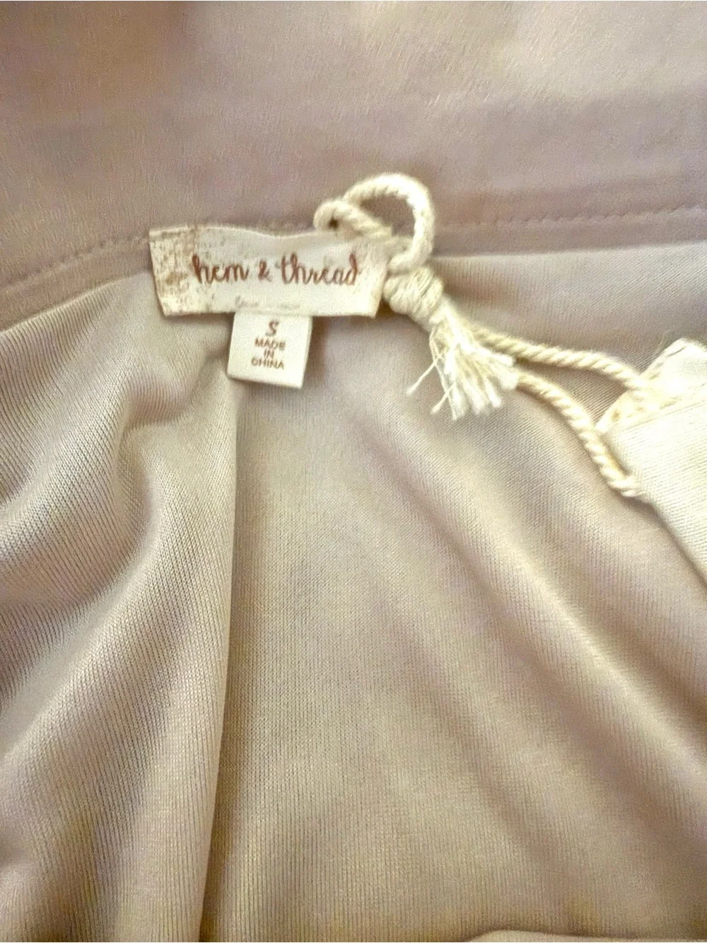 NWT Hem & Thread Blush Lace-Trim Mini Skirt